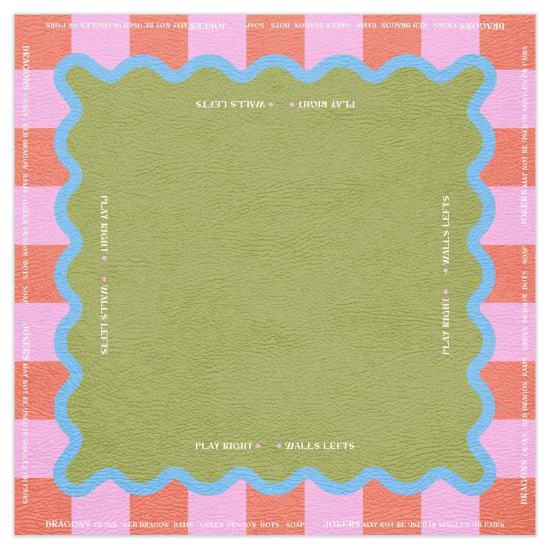 Lime Stripe Mahjong Mat