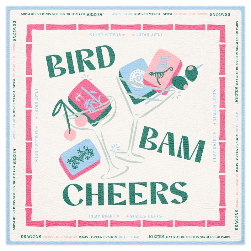 Bird Bam Cheers Mahjong Mat