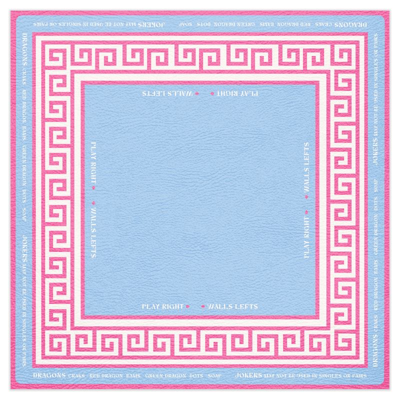 Baby Blue Key Mahjong Mat